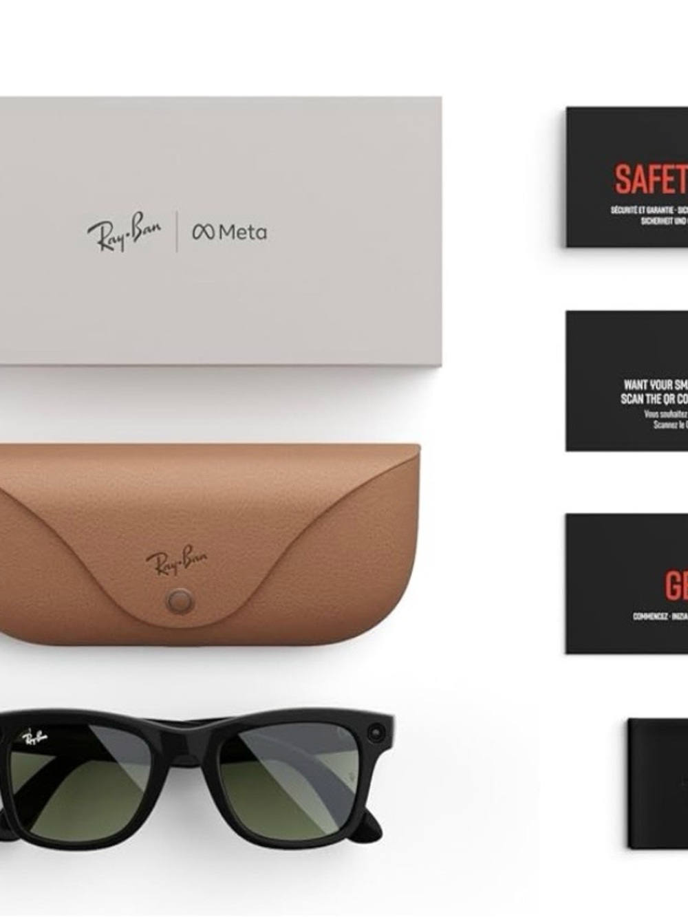 Ray-Ban Smart Sunglasses — Black Frame with Green Lenses